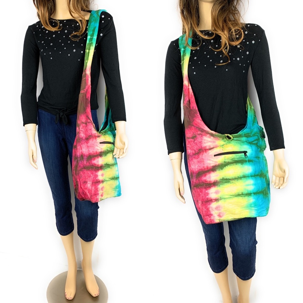 Tie Dye Handmade Heavy Cotton Sling Bag
